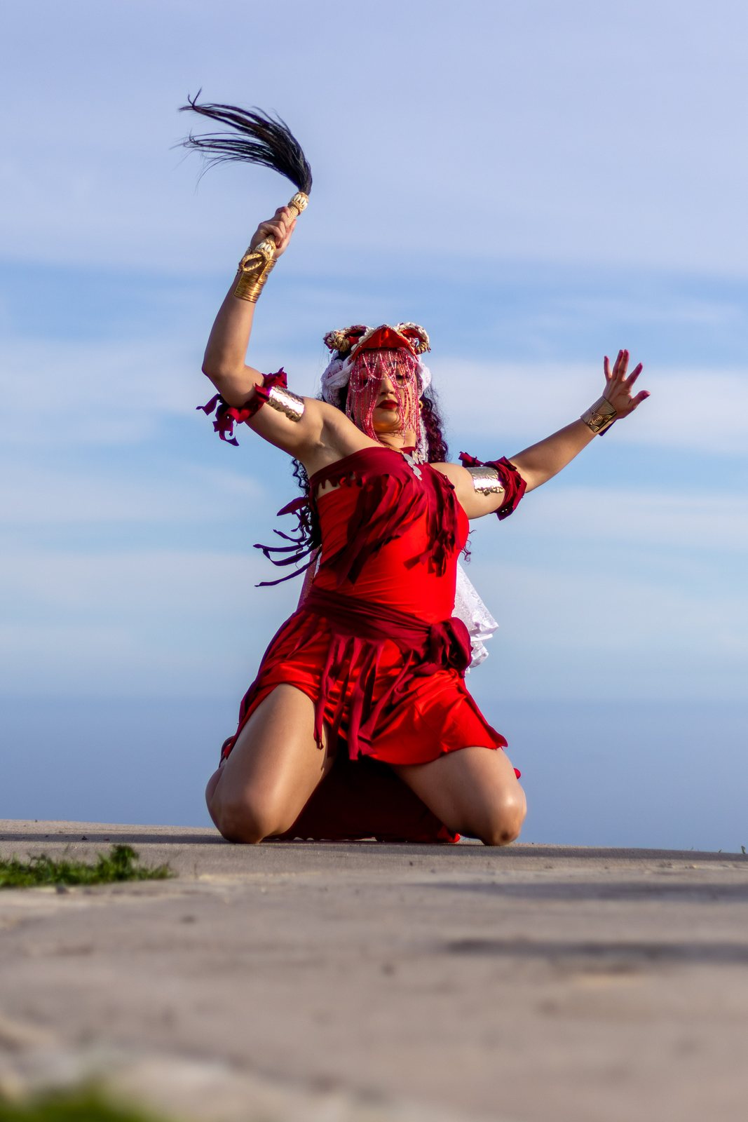 Michela Melone performing an Afro-Brazilian dance