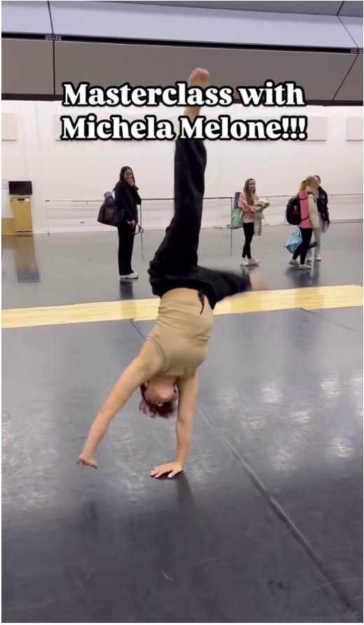 Michela Melone teaching a university masterclass